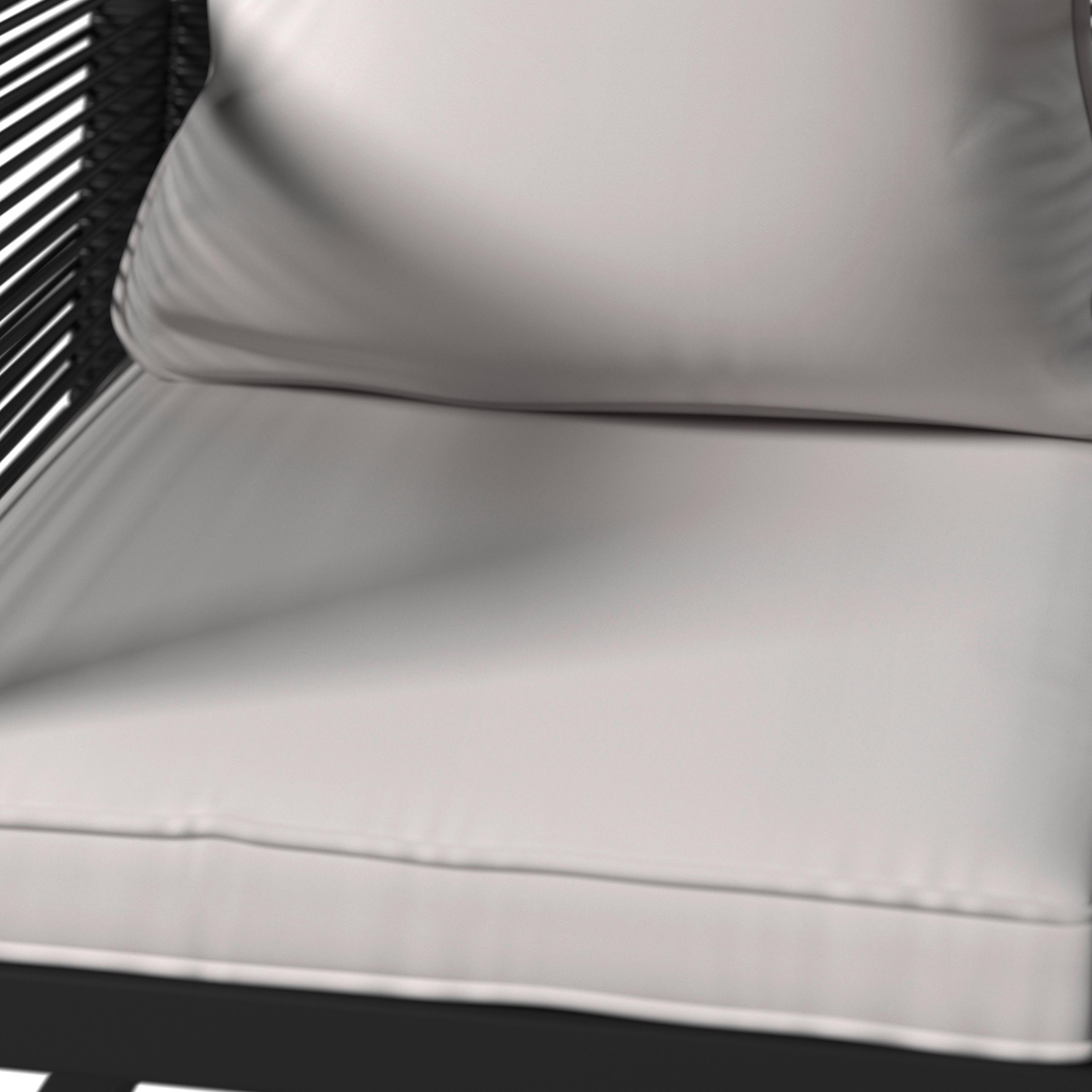 TRÄDGÅRDSSTOLAR SET TONI - svart/cremefärgad, Modern, metall/textil (56/70/76cm) - Bessagi Garden