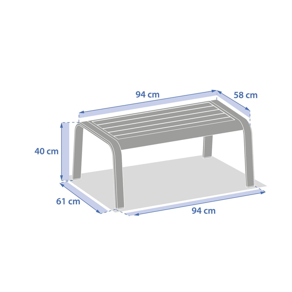 Vrtni Set Piazza - siva, Basics, metal/tekstil (237/153/85cm)