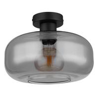 Deckenleuchte Giuseppe in Schwarz max. 40 Watt - Schwarz, Design, Glas/Metall (28/20,5cm) - Globo