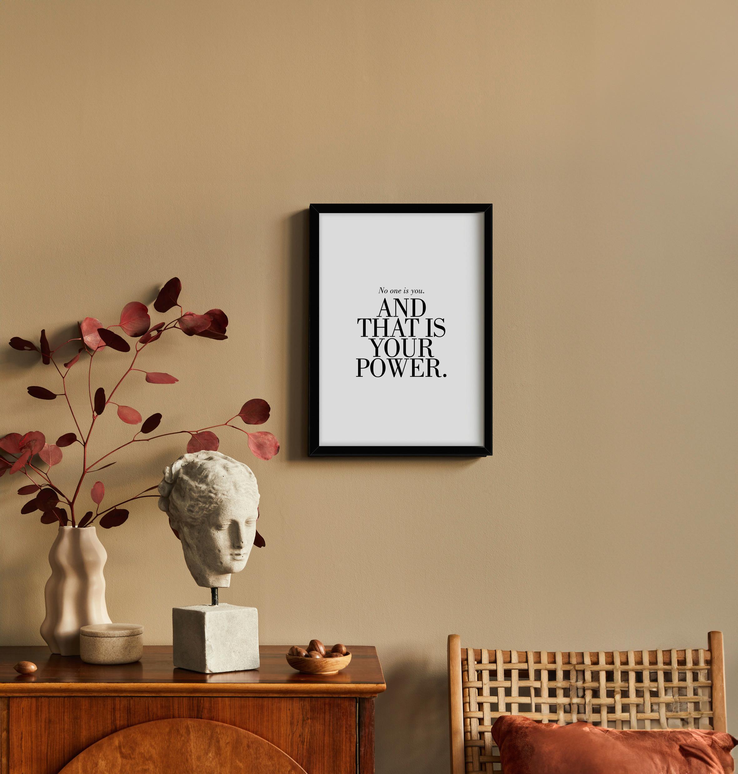 Slika Vous I - črna, papir/leseni material (30/40cm) - Modern Living
