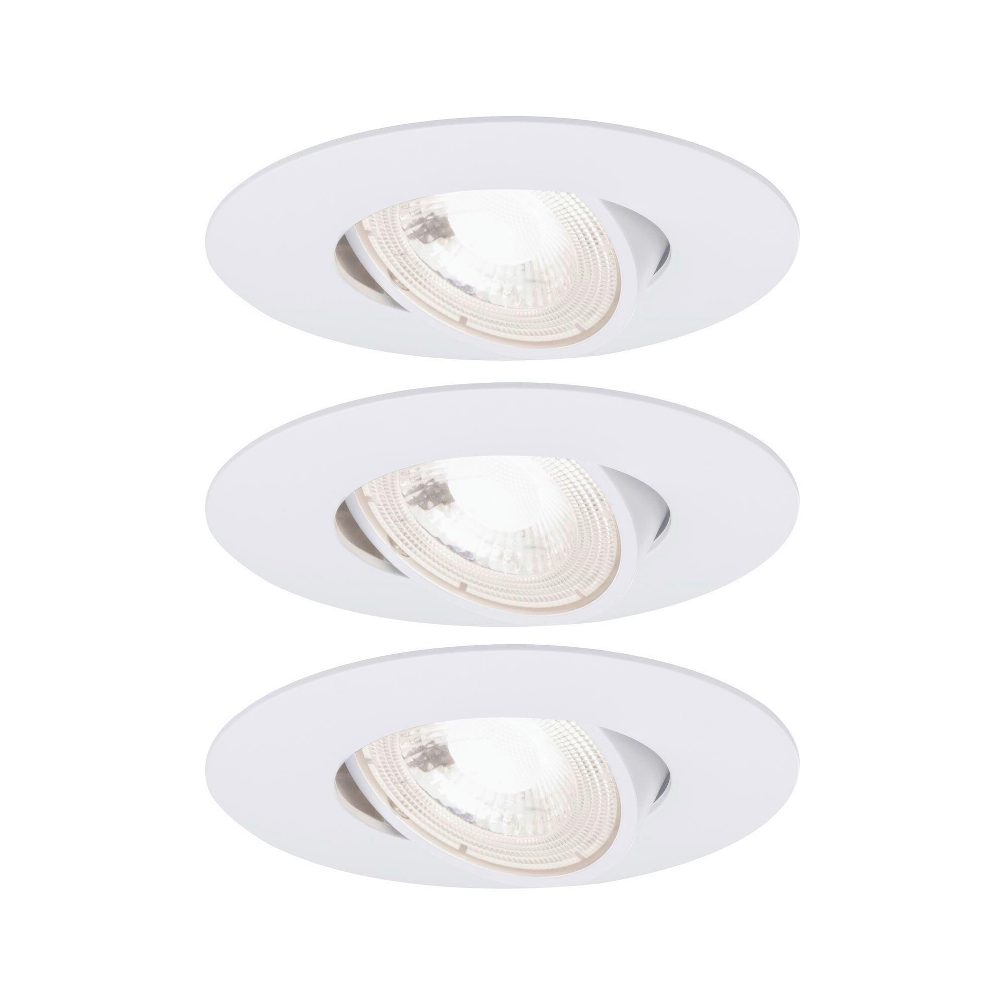 Deckenleuchte EBL Set in Weiß max. 6 Watt - Weiß, Basics, Kunststoff (8,2cm) - Paulmann