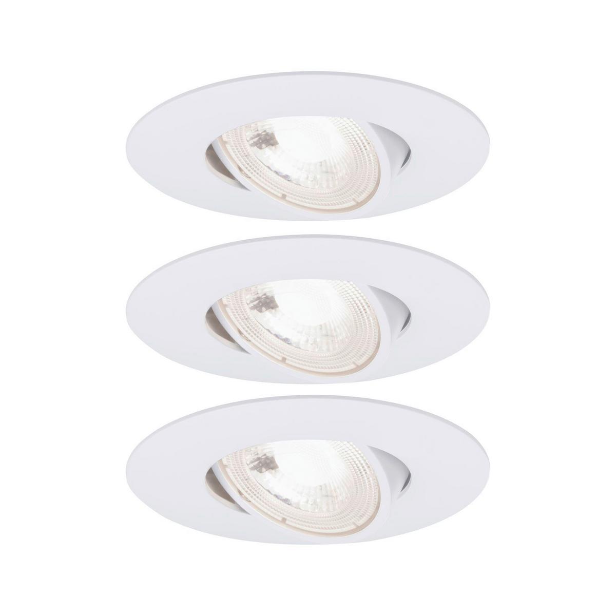 Deckenleuchte EBL Set in Weiß max. 6 Watt - Weiß, Basics, Kunststoff (8,2cm) - Paulmann