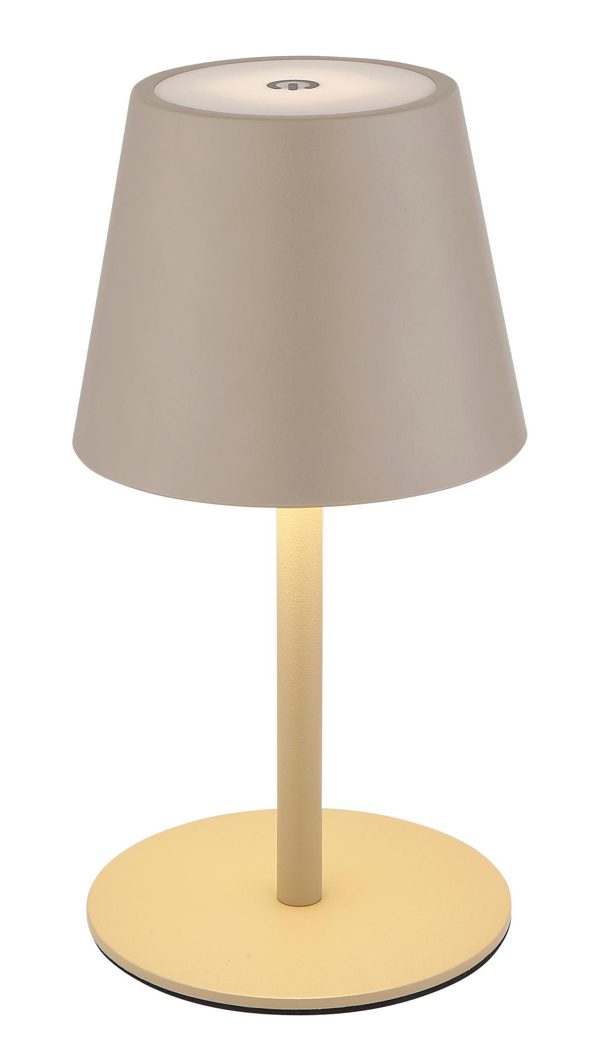 LAMPA STOŁOWA Z AKUMULATOREM 58488S - kolor piaskowy, Design, tworzywo sztuczne/metal (11,5/36cm) - Globo
