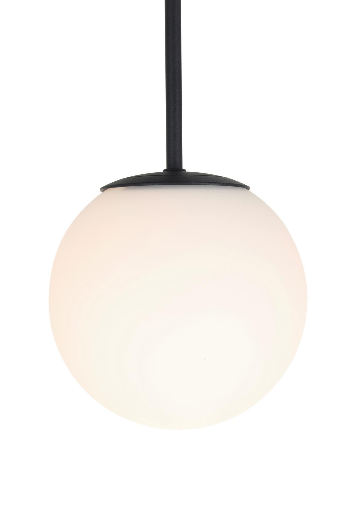 Deckenleuchte Whit Schwarz/Weiß max. 25 Watt - Schwarz/Weiß, MODERN, Glas/Metall (34,5/41,5cm)