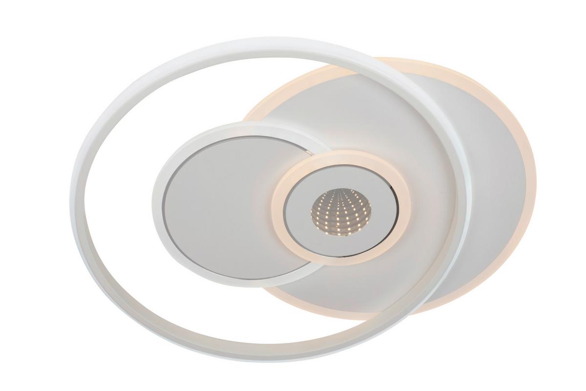 LAMPA SUFITOWA LED LUCCA - biały, Trend, tworzywo sztuczne/metal (50,3/42,5/6cm) - Novel