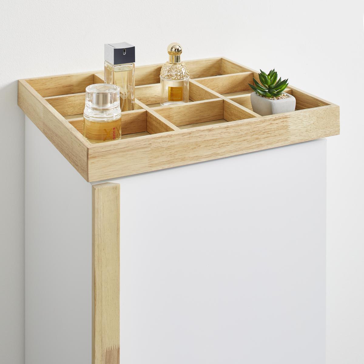 Unterschrank Rico Weiß/ Naturfarben ca. 42x85x35 cm - Naturfarben/Weiß, MODERN, Holz (42/85/35cm) - Bessagi Home