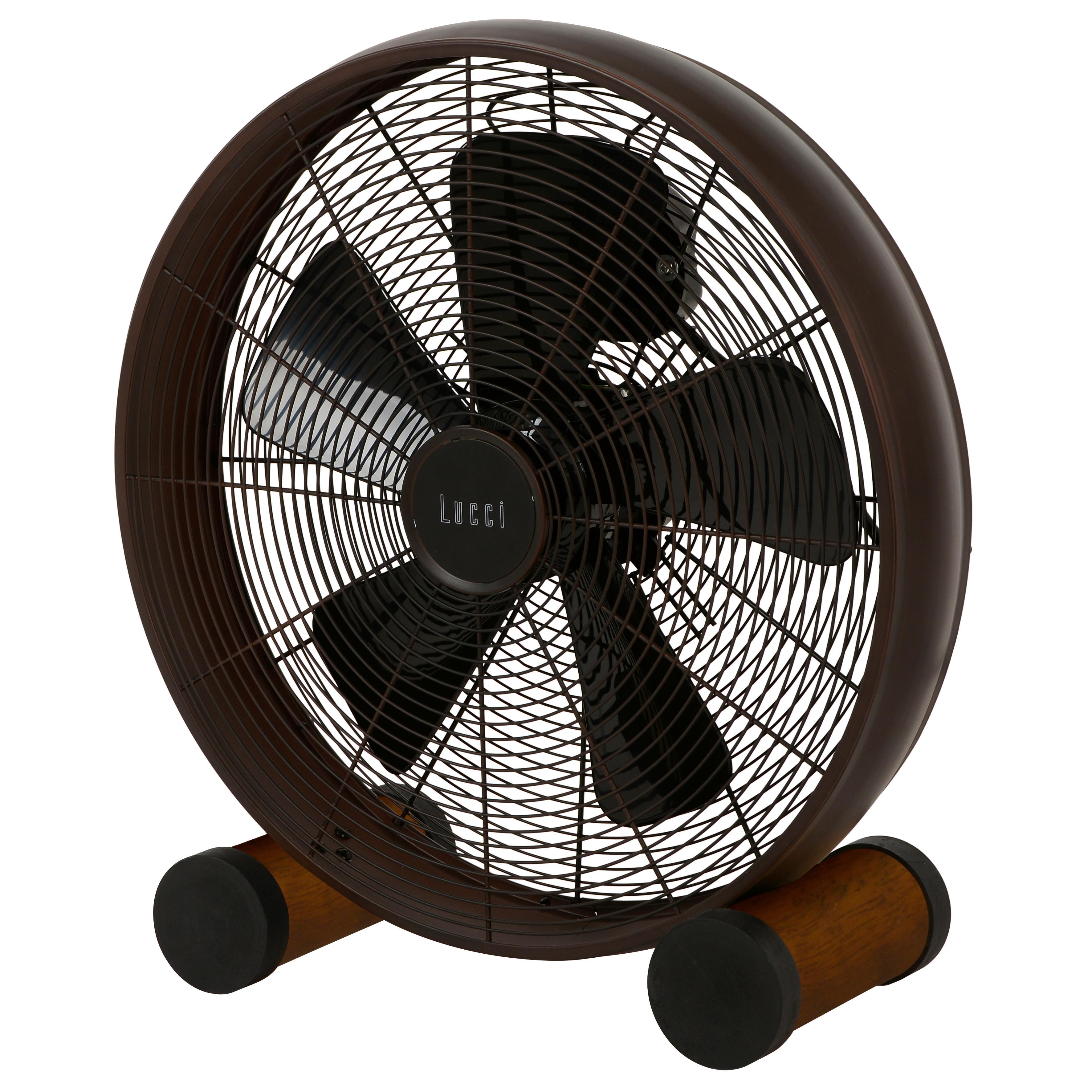 Bodenventilator Floor Fan ORB Walnussfarben max. 50 Watt - Walnussfarben/Bronzefarben, Basics, Holz/Metall (47/46/19cm)