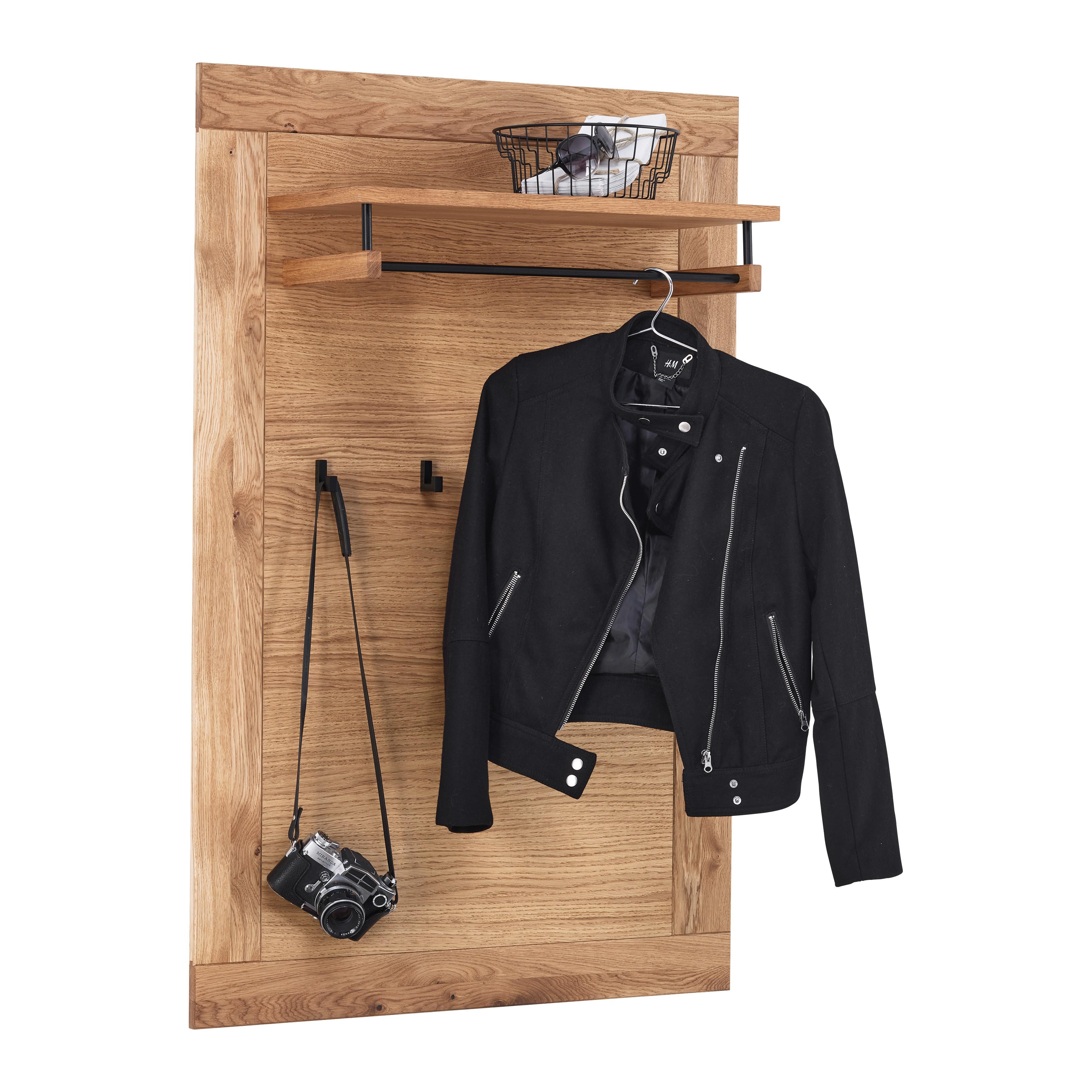 Garderobenpaneel Lola in Weildeiche - Wildeiche, Lifestyle, Holz (80/120/30cm) - ecoTree