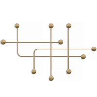 WIESZAK ŚCIENNY SAMARA-A - kolor złoty, Basics, metal (107/64/10cm)