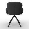 STOL MED ARMSTÖD JOSEA - mörkgrå/svart, Modern, metall/trä (64/85/63cm) - Bessagi Home