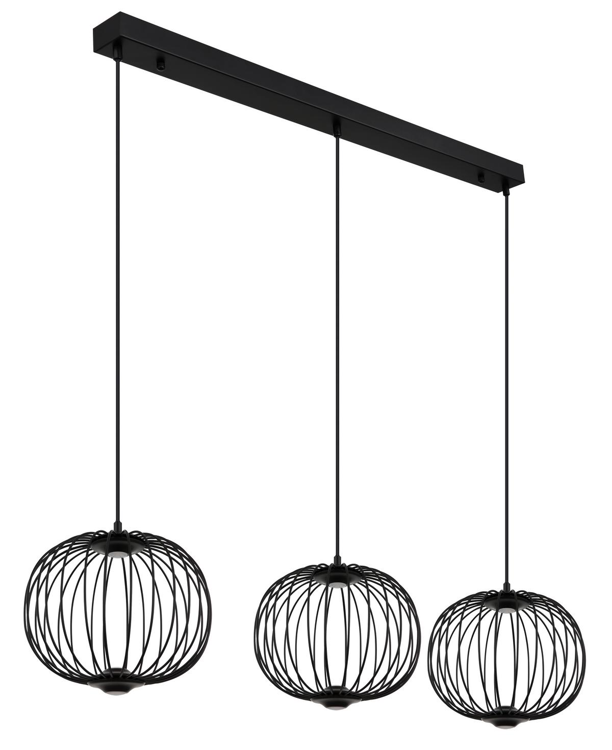 LED-Hängeleuchte Galway Schwarz max. 43 Watt - Schwarz, Basics, Kunststoff/Metall (126/30/150cm) - Globo
