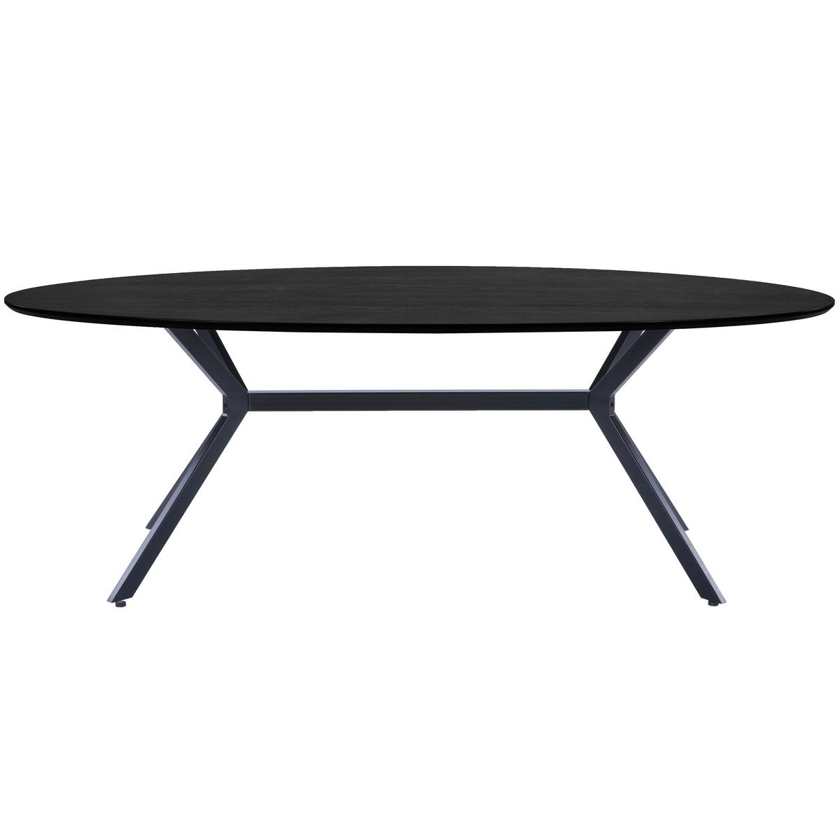 Esstisch Bruno Schwarz L: 220 cm - Schwarz, Design, Holzwerkstoff/Metall (220/100/75cm) - Livetastic
