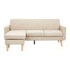 Wohnlandschaft beige, "Tamara" - Beige/Naturfarben, MODERN, Holz/Textil (198/83/143cm) - Bessagi Home
