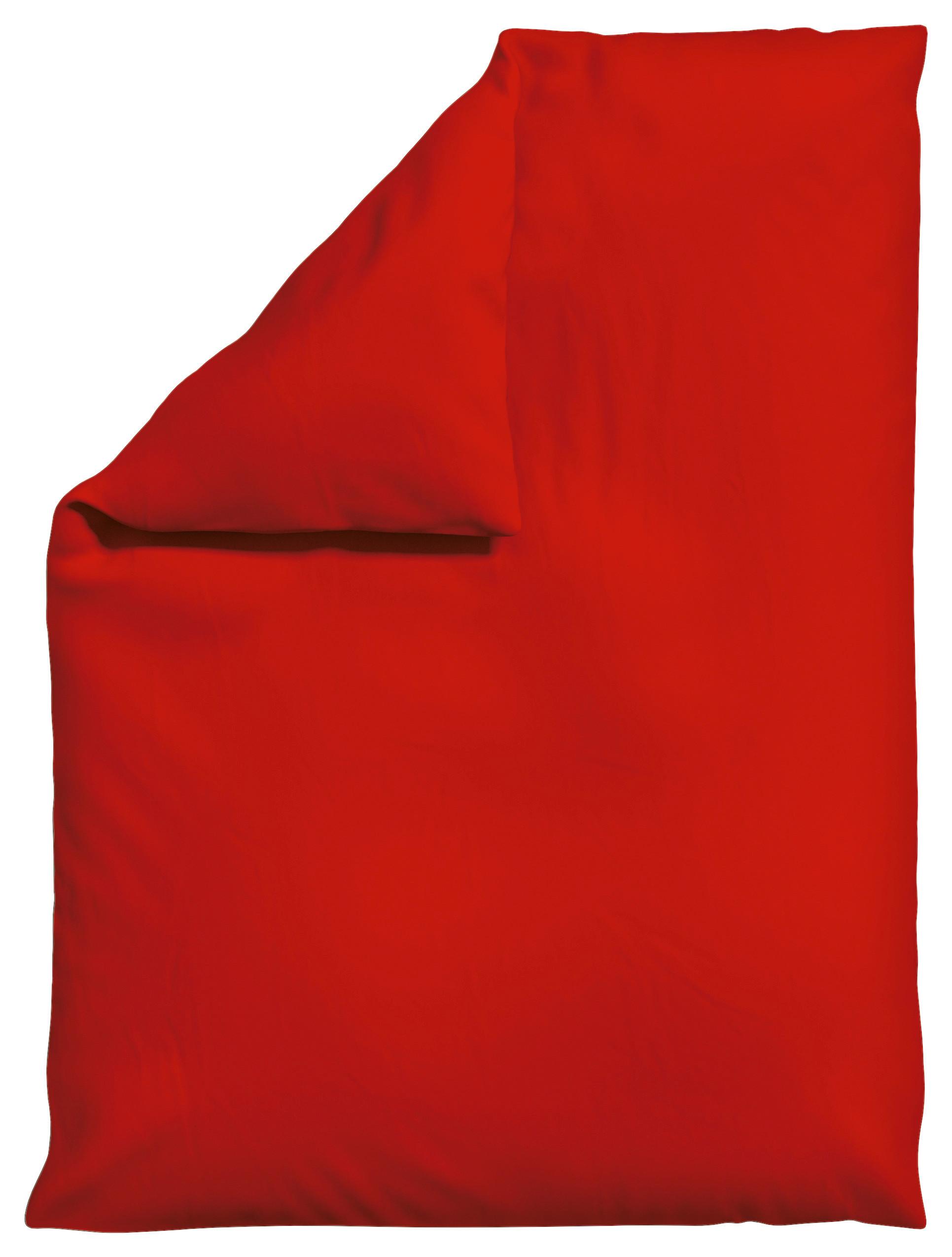Bettdeckenbezug Woven Satin Dunkelrot ca. 155x220cm - Dunkelrot, Basics, Textil (155/220cm) - Schlafgut