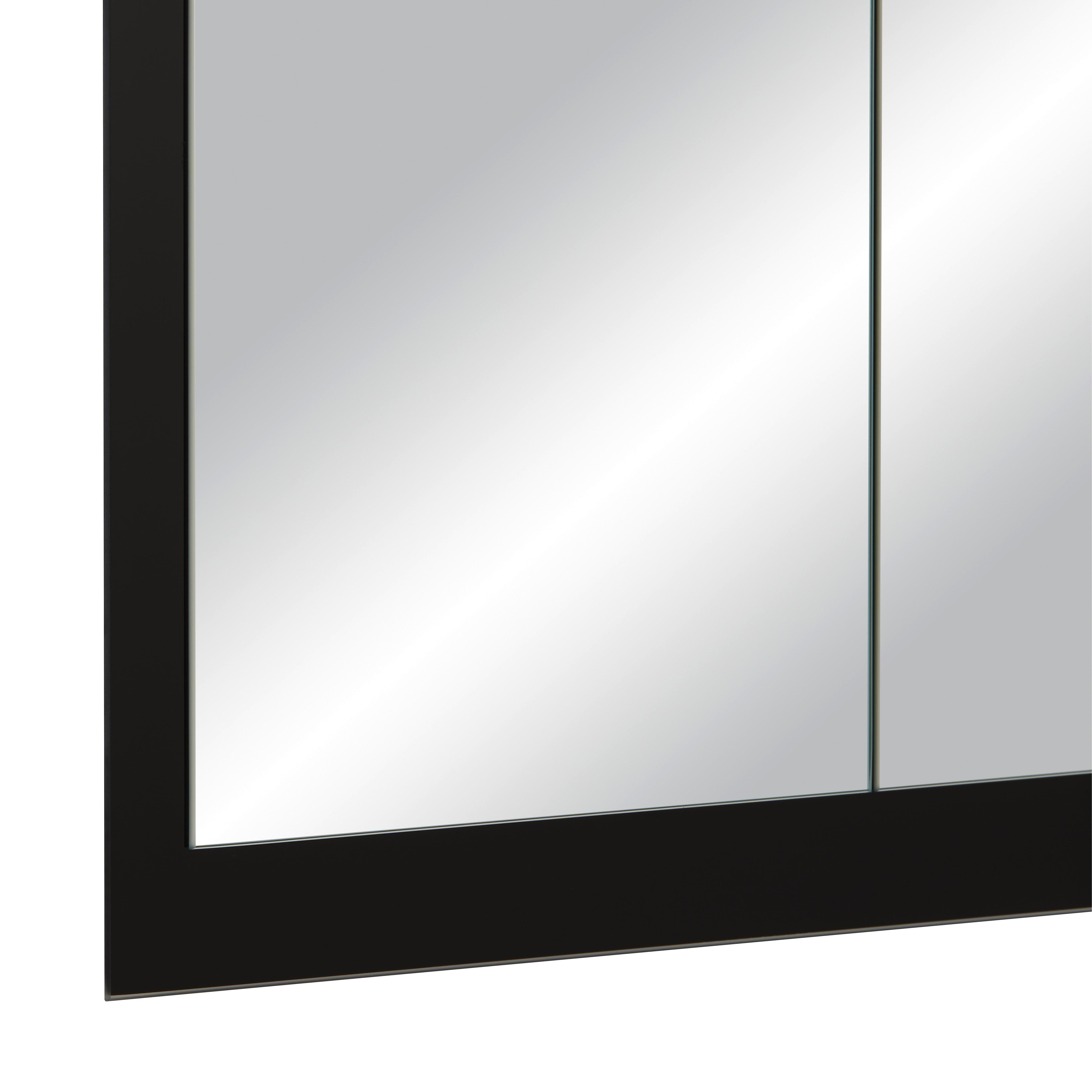 Stensko Ogledalo Industrial - črna, Moderno, steklo (64/104cm) - Modern Living