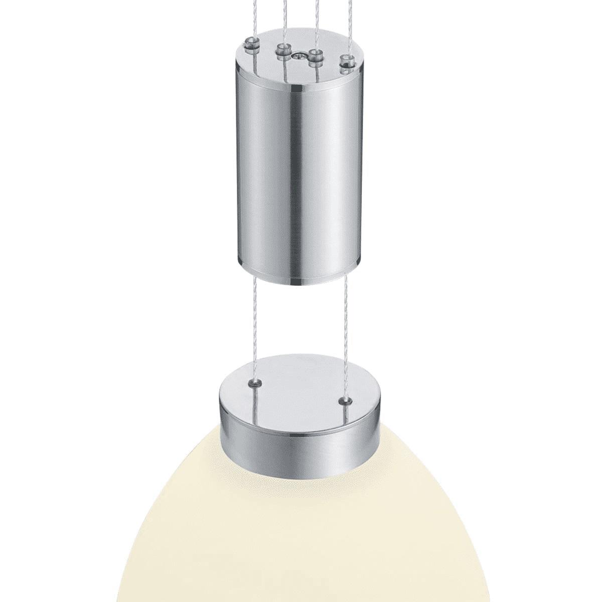 LAMPA WISZĄCA LED 20453/3-92 SAM - niklowy/biały, Konventionell, metal/szkło (110/bis 150cm) - Hell