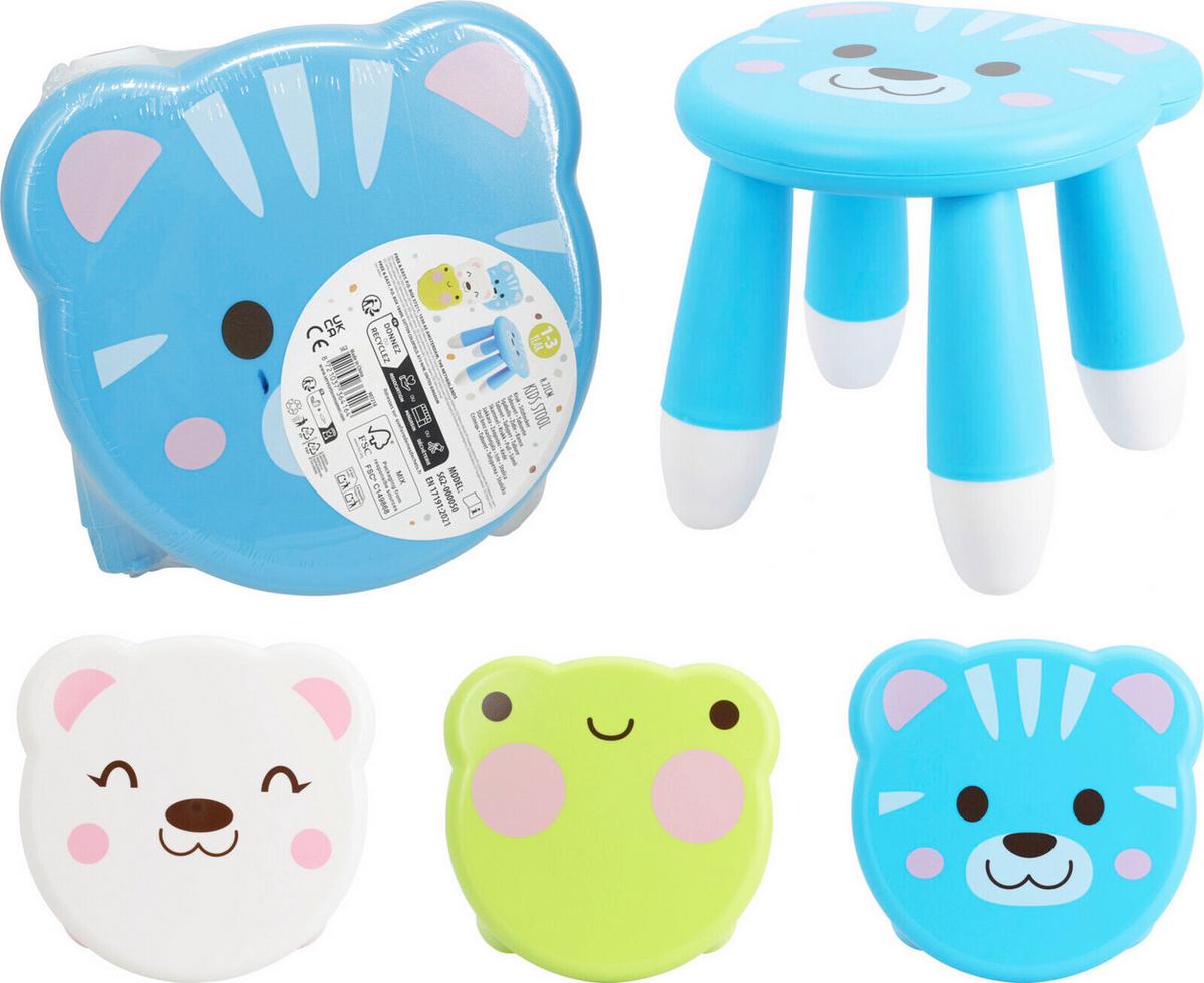 Gyerekülőke Kids Collection - világoskék/világoszöld, műanyag (23/22/21cm)