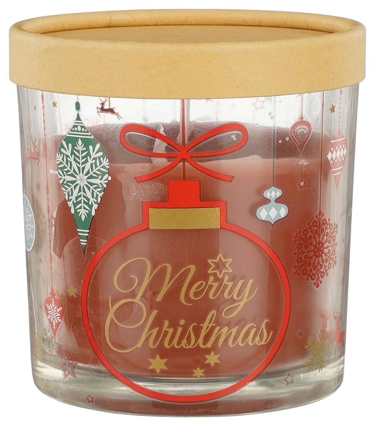 Svijeća Mirisna Christmas - bijela/ružičasta, Konvencionalno, staklo (9,5/11cm) - Modern Living
