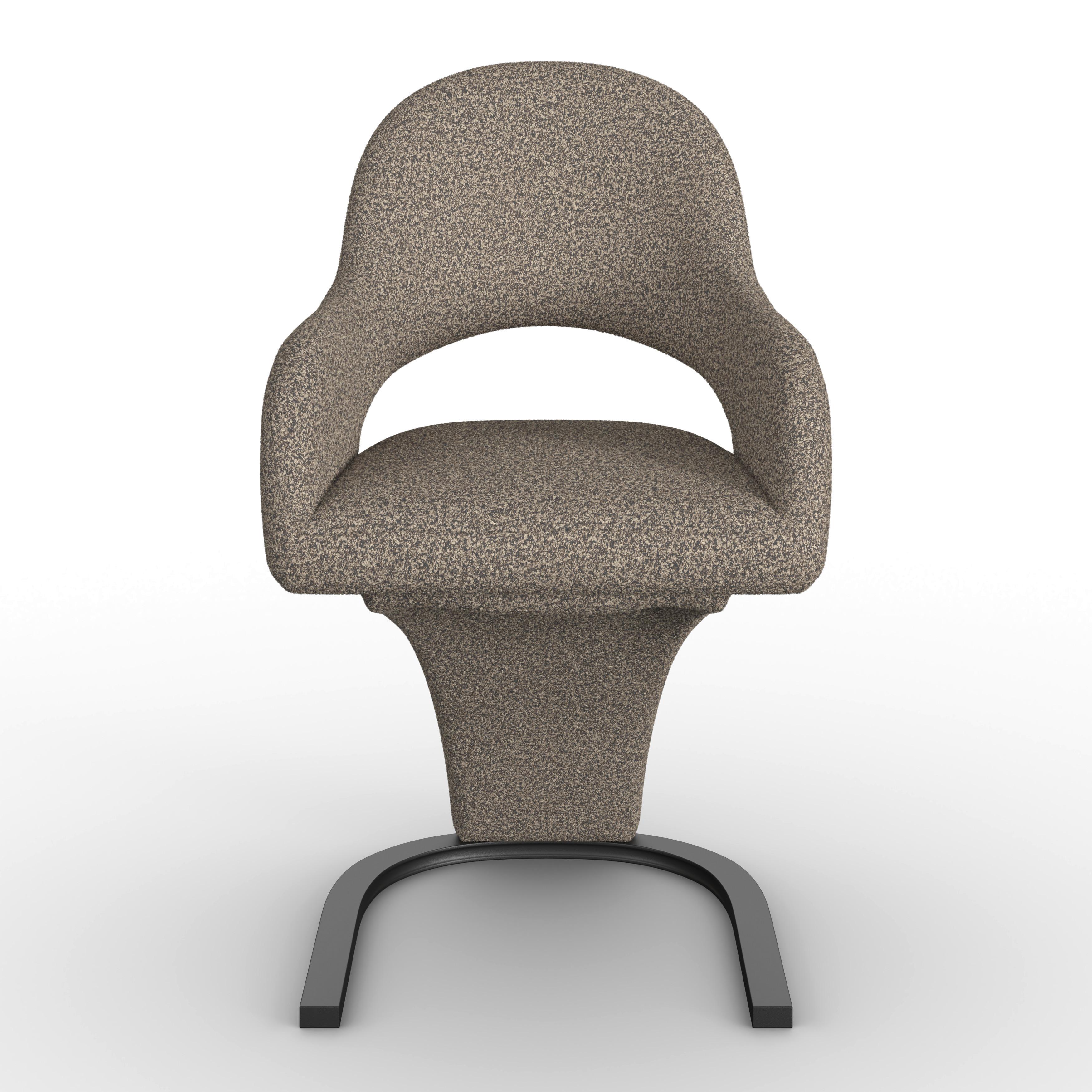 STOL MED ARMSTÖD ARIA - Schwarzbraun/svart, Modern, metall/trä (54/82/62cm) - Bessagi Home