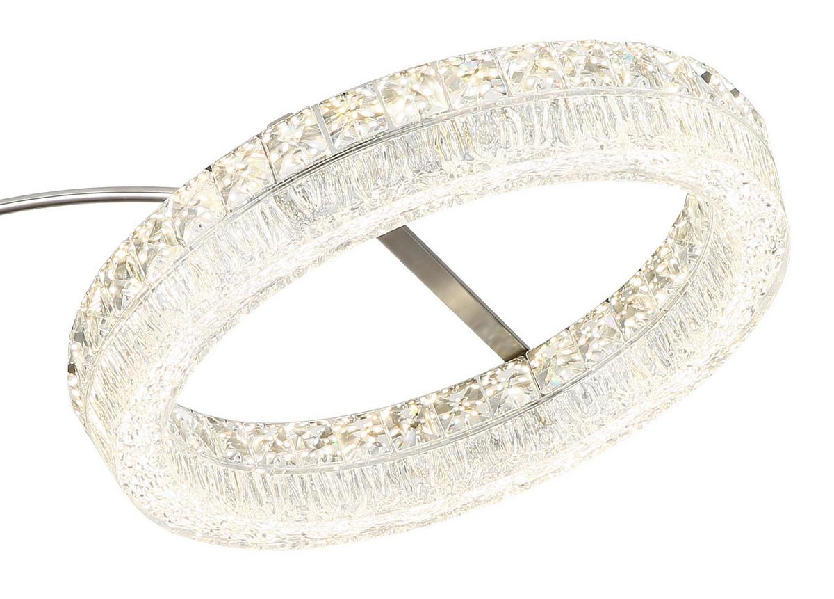 Led Podna Svjetiljka Laurel - prozirno/crna, Design, staklo/metal (92,5/40/190cm) - Globo