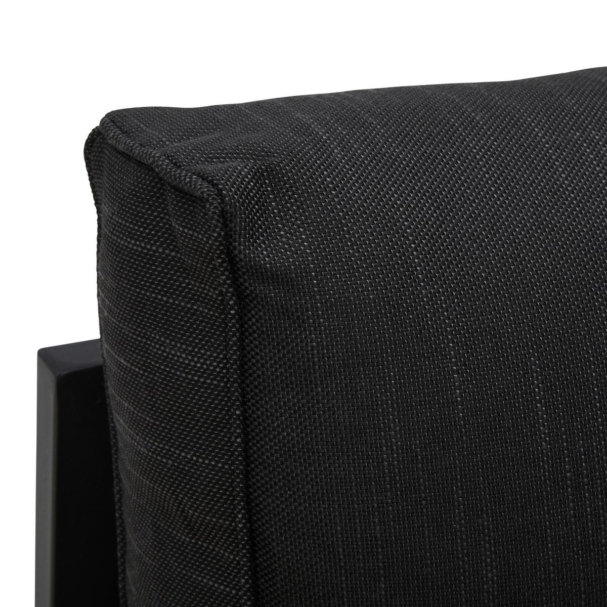 KOMPLET MEBLI TARASOWYCH ARIANNA - czarny, Modern, tworzywo sztuczne/metal (228/74/74cm) - Bessagi Garden