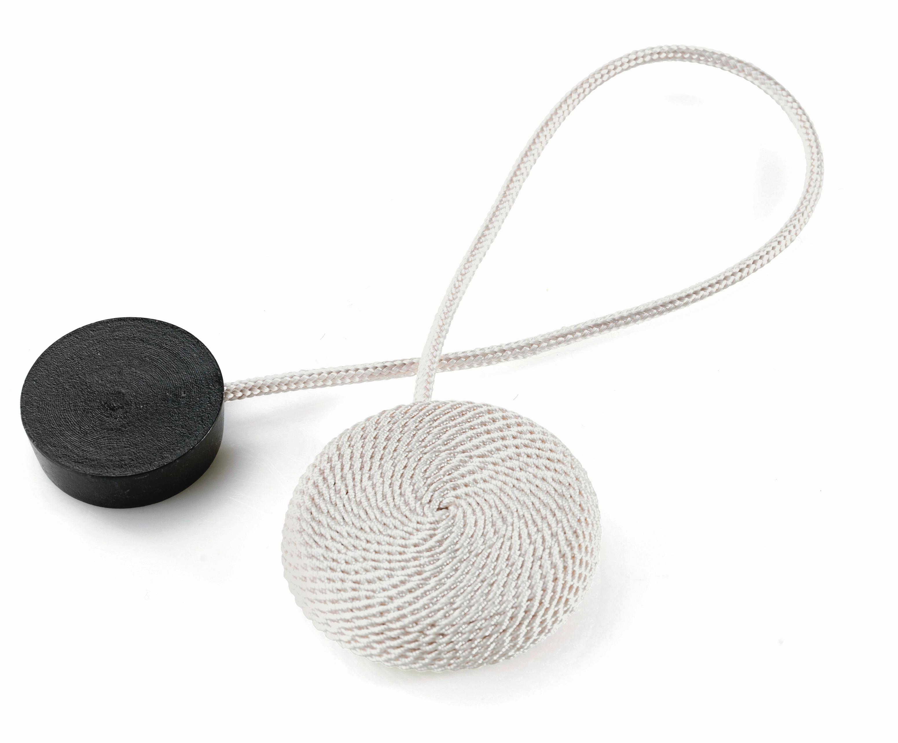 Függönyelkötő Jan - fekete/fehér, textil (38cm) - Modern Living