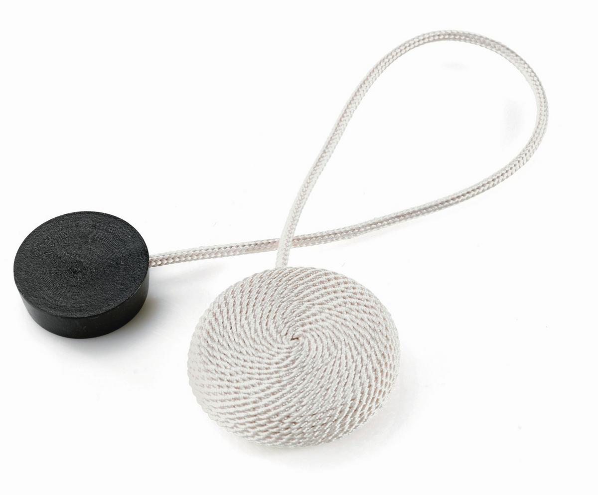 Dekoclip Jan in diversen Farben - Schwarz/Weiß, Textil (38cm) - Modern Living