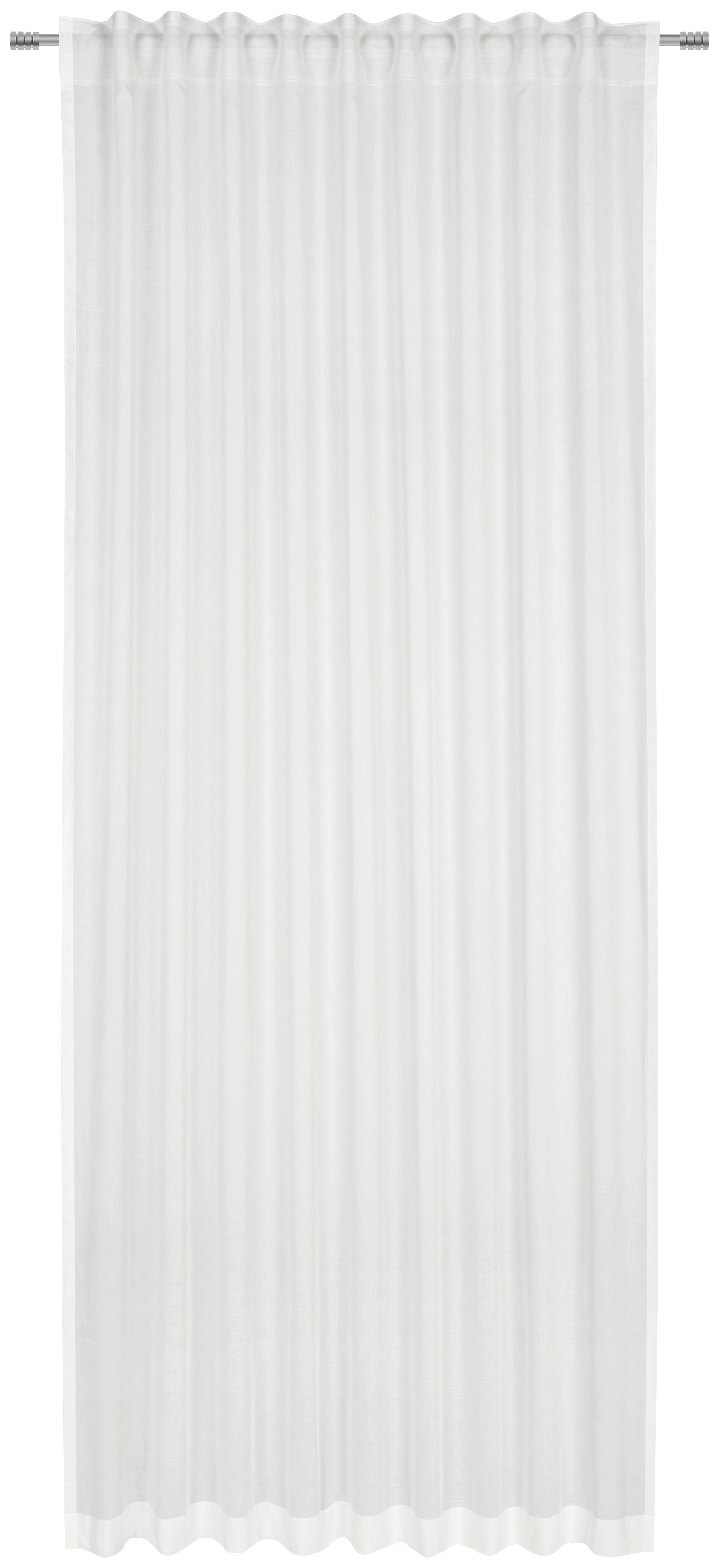 ZASŁONA GOTOWA ELINA - kolor srebrny/szary, Basics, tkanina (140/255cm) - Bio:Vio