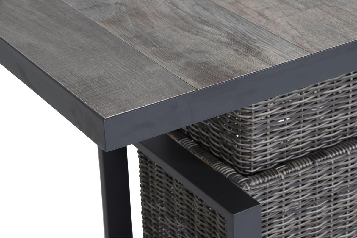 Loungegarnitur Corido 5-tlg. Grau - Grau, Basics, Keramik/Kunststoff (75/103/130cm) - Siena Garden