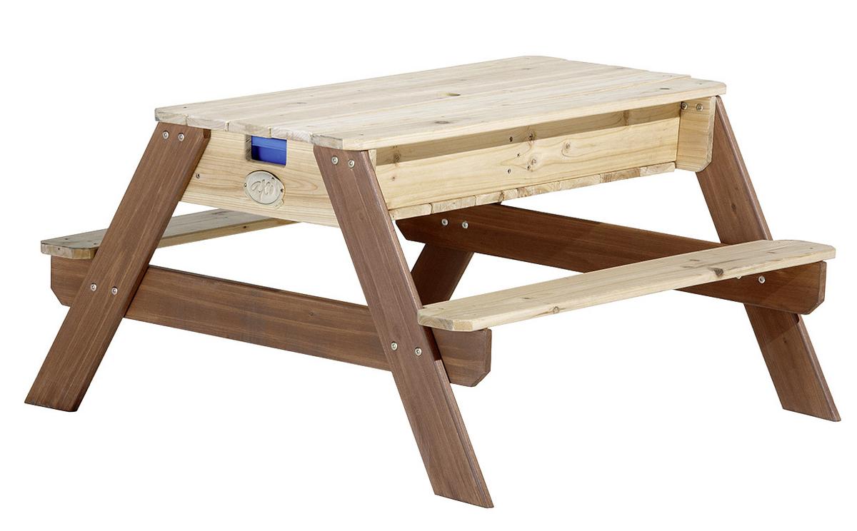 Kinder-Gartentisch Axi Nick Braun Sand-Wassertisch - Braun, Holz (80/56/90cm)