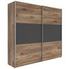Ormar S Kliznim Vratima Saturn - hrast tamni/boje grafita, Konvencionalno, drvni materijal/metal (218/210/59cm) - Based