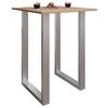 Bartisch Xona B 80x50 - Eichefarben/Silberfarben, Konventionell, Holzwerkstoff/Metall (80/50/102cm) - MID.YOU