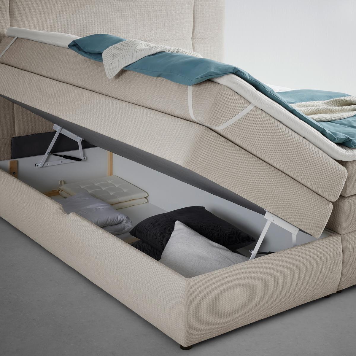 Boxspringbett Palace Beige ca. 160x200cm - Beige, KONVENTIONELL, Kunststoff/Textil (160/200cm) - Premium Living