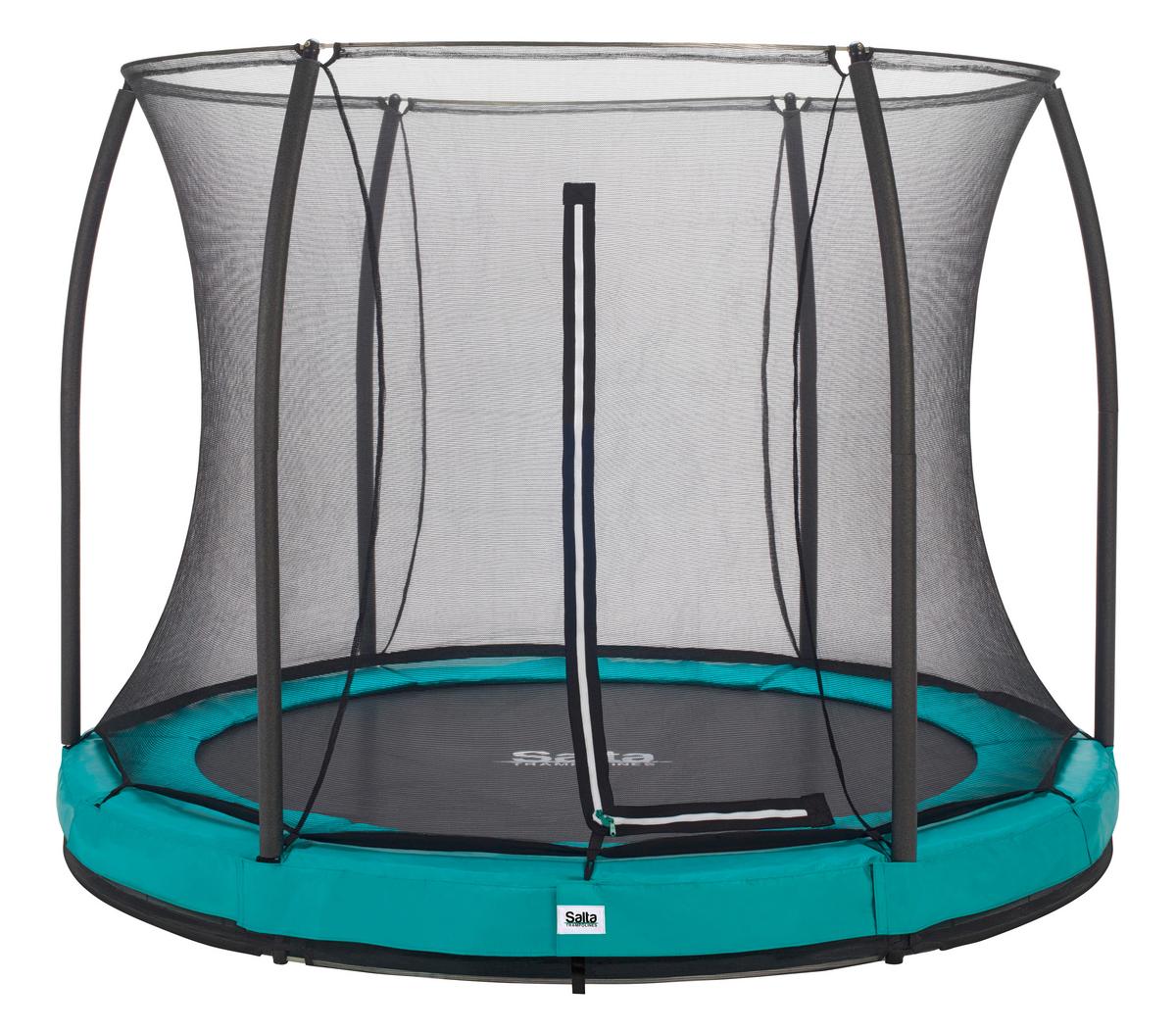 Boden-Trampolin Salta Comfort Ø ca. 183cm - Grün, Basics, Metall (183cm) - Salta