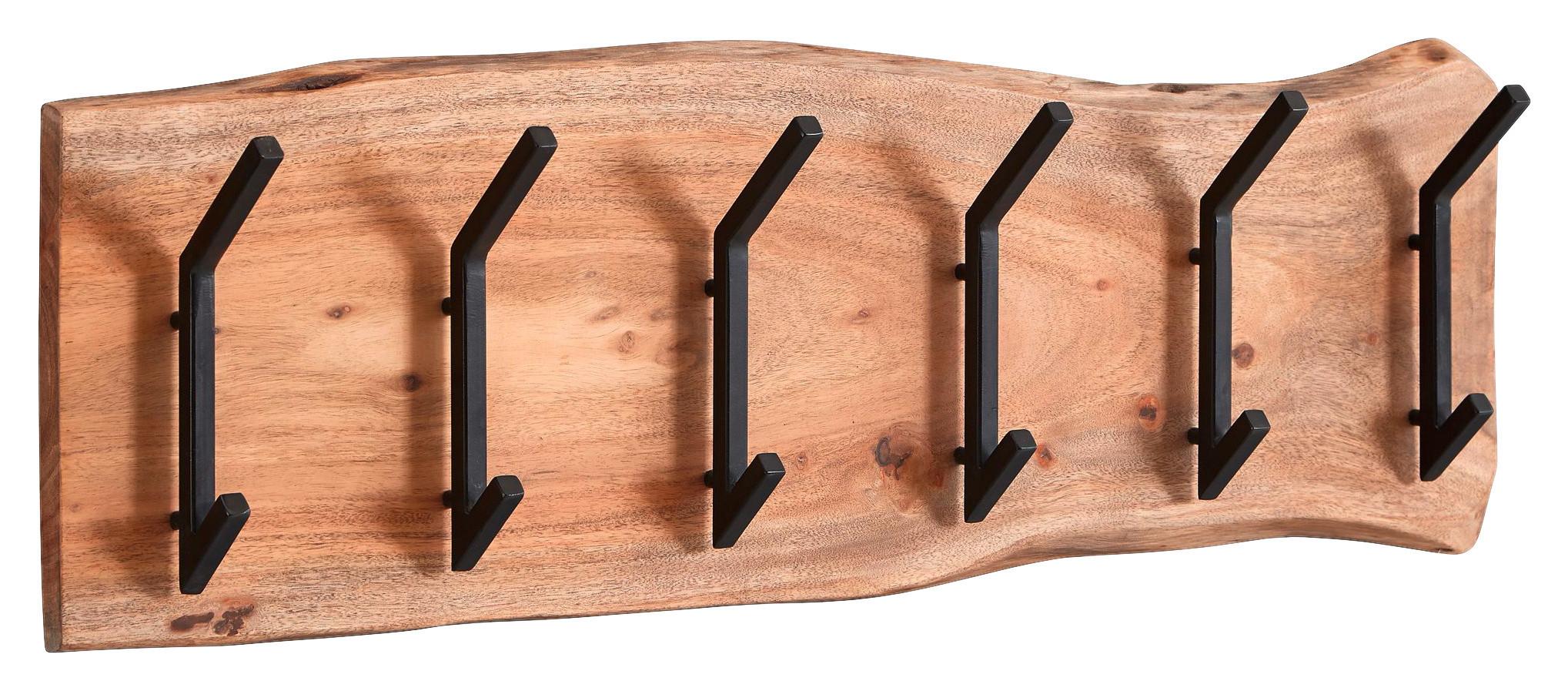 Wandgarderobe ca. 100x29x12,5 cm Akazie Echtholz - Akaziefarben, MODERN, Holz (100/29/12,5cm) - MID.YOU