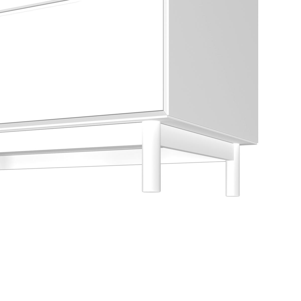 Ruhásszekrény Marlo - fehér, Modern, faalapú anyag/fa (148/223/60cm) - Bessagi Home