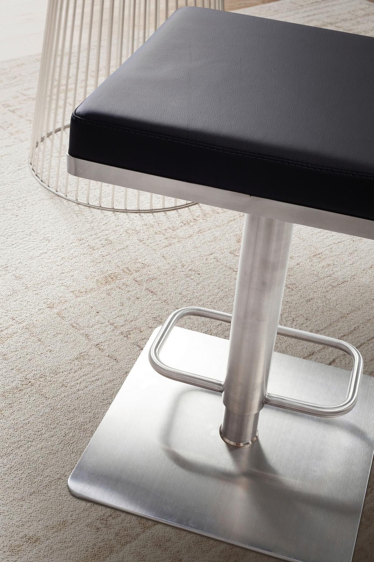 Barski Stol Dalia, Črna - srebrne barve/črna, Design, kovina/tekstil (37/82/37cm) - MID.YOU