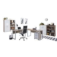 Büro Office Edition Set 1 Sonoma Eiche/Weiß - Weiß Hochglanz/Sonoma Eiche, MODERN, Holzwerkstoff - MID.YOU