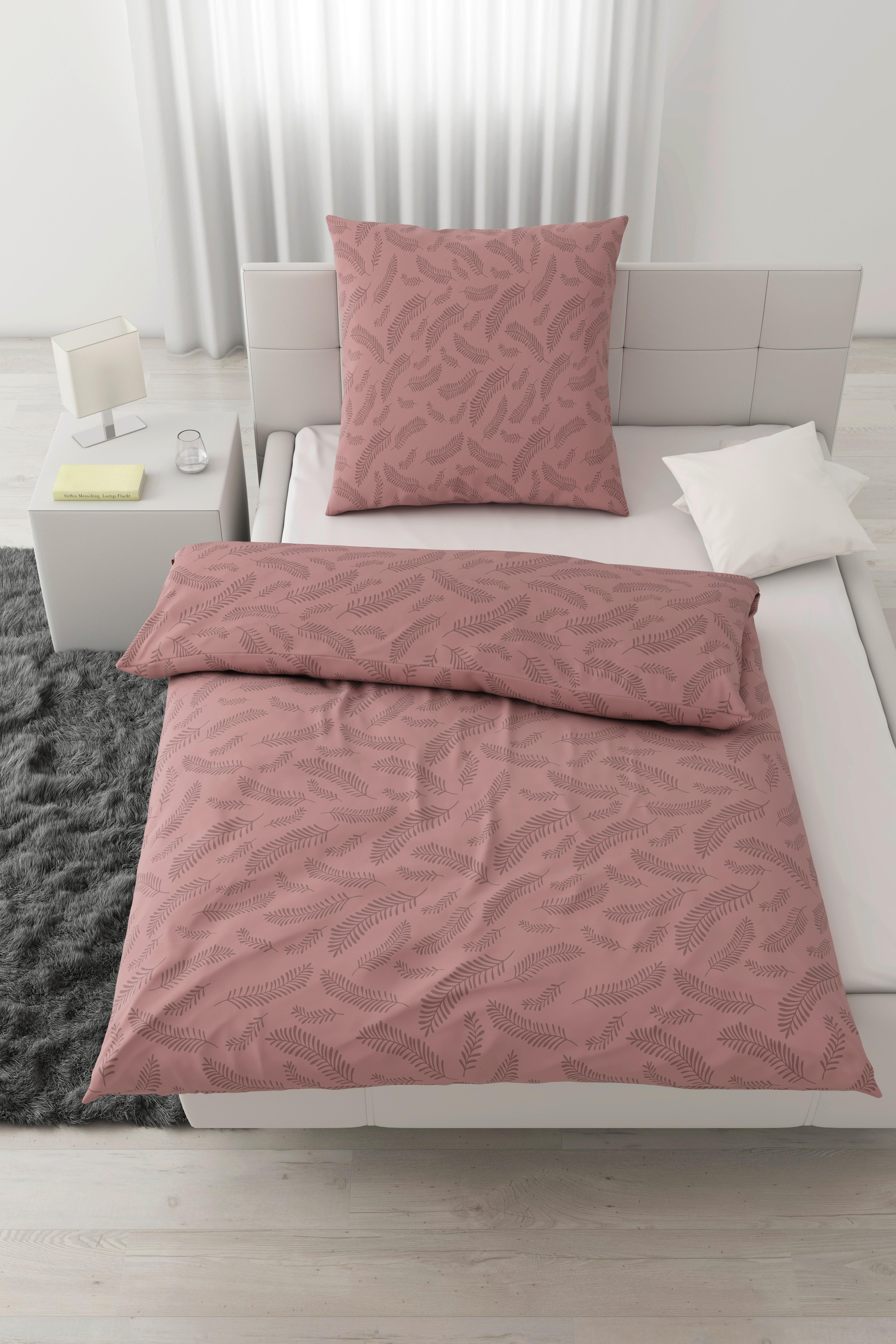Bettwäsche Ferns Mauve ca. 135x200cm - Mauve, MODERN, Textil (135/200cm) - Mömax