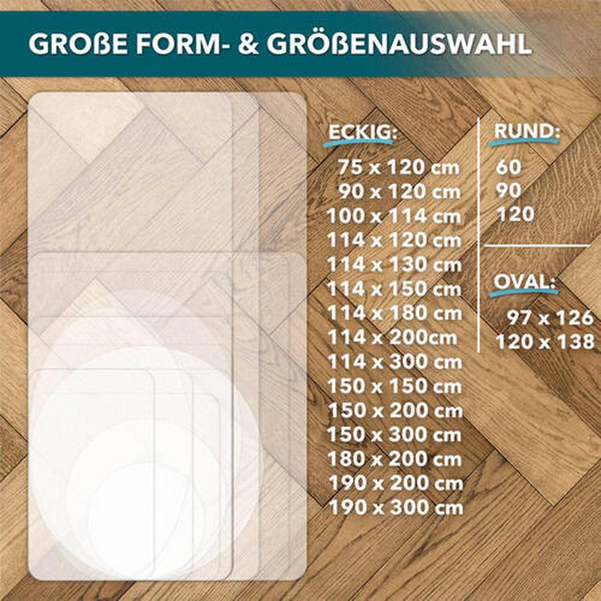 OCHRONNA MATA PODŁOGOWA BODENSCHUTZMATTE - przezroczysty, Basics, tworzywo sztuczne (114/150cm) - Homeware