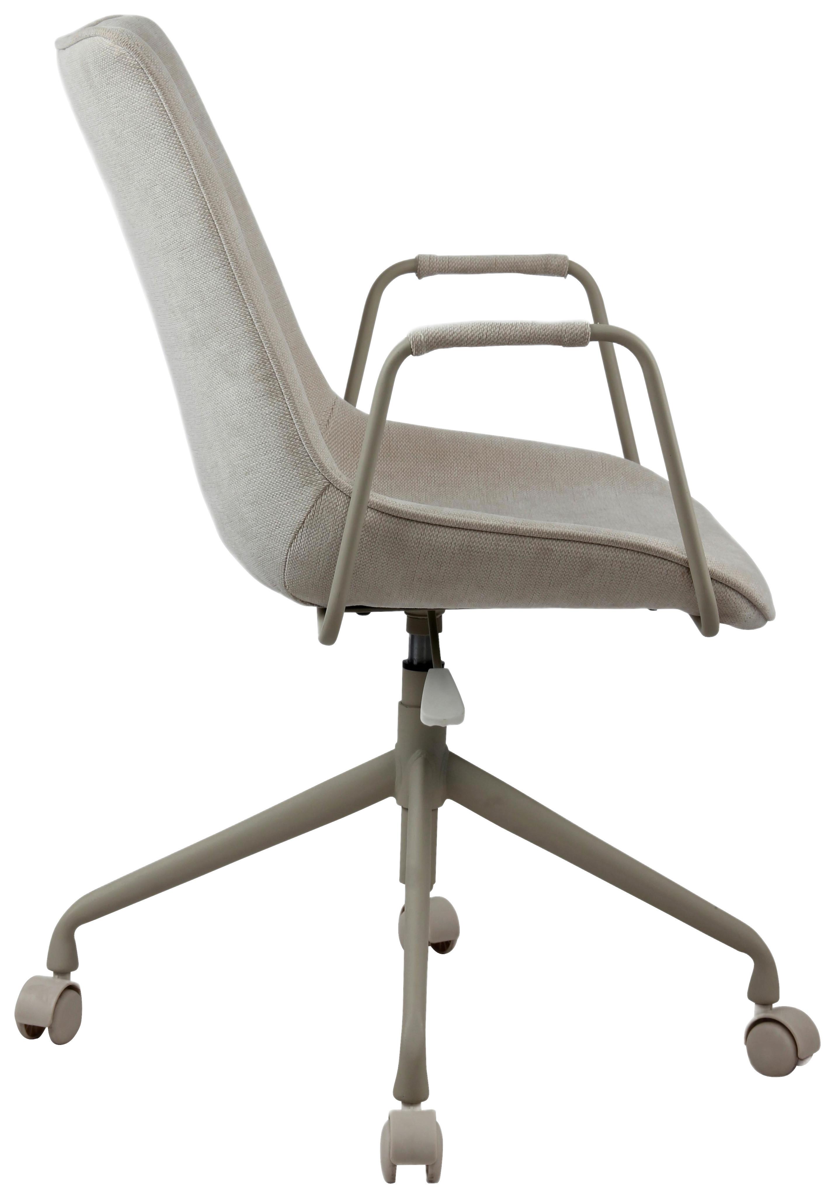SNURRSTOL LOUIS - beige, Modern, metall/textil (57/90-100/63cm) - Mömax