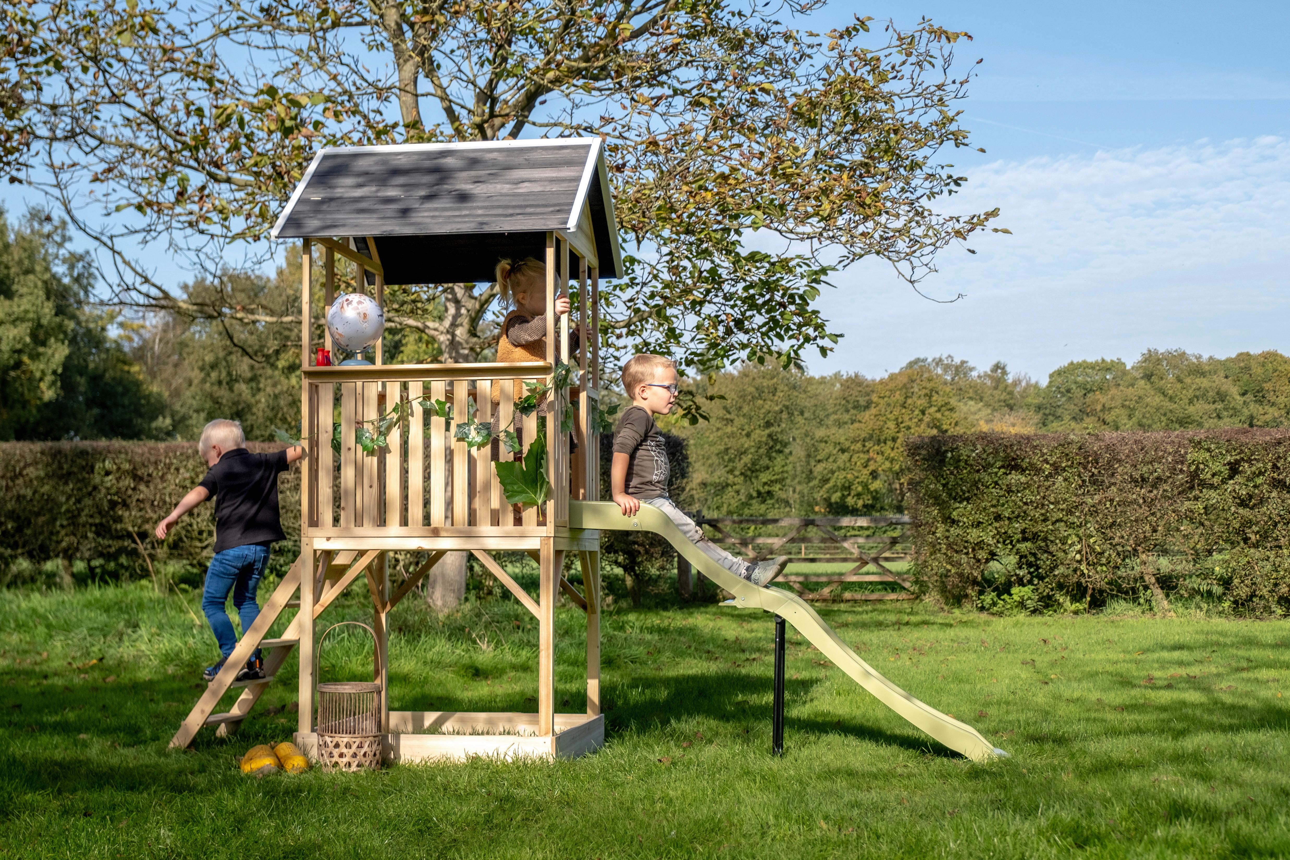 Igralna Hišica Exit Panorama 500, Naravne Barve, Zelena - zelena/naravne barve, Konvencionalno, umetna masa/les (303/118/230,5cm) - EXIT Toys