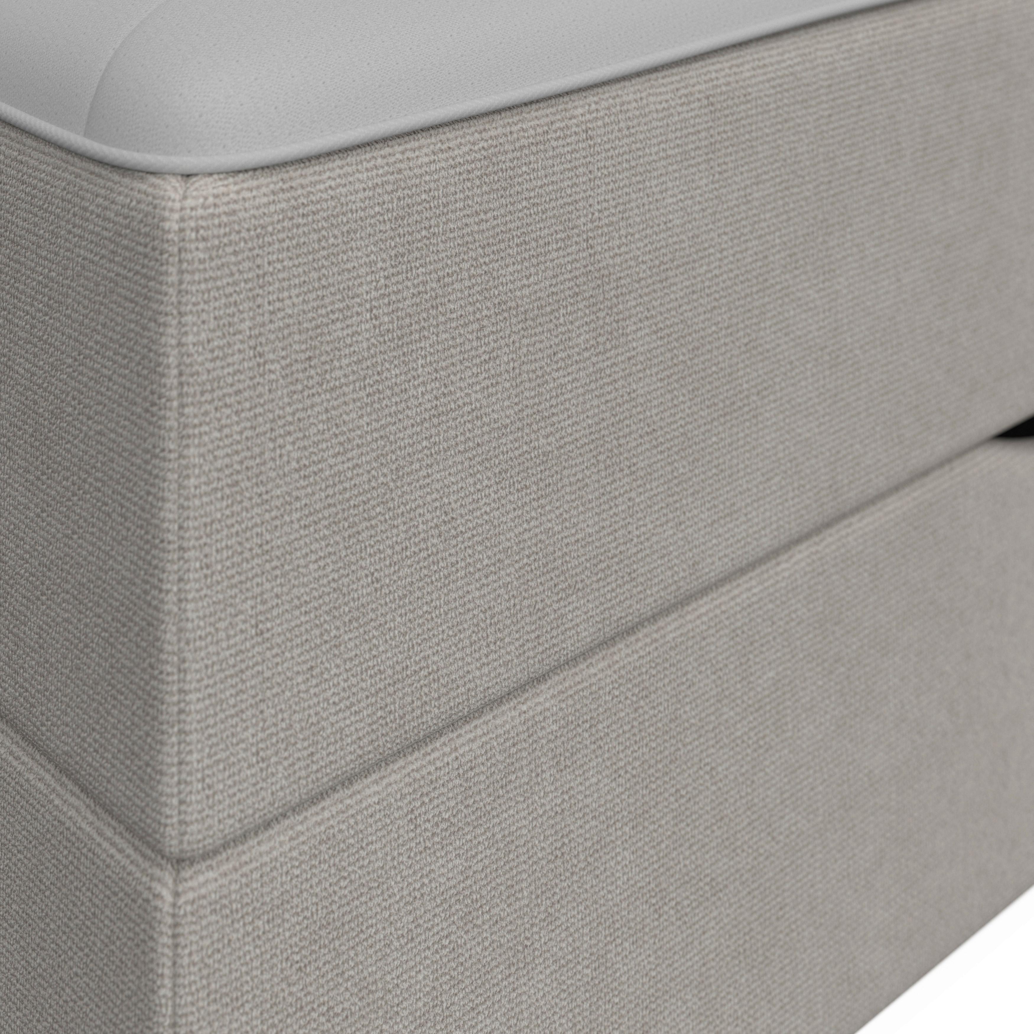 BOXSÄNG ACE - ljusgrå/svart, Modern, trä/textil (120/200cm) - Bessagi Home