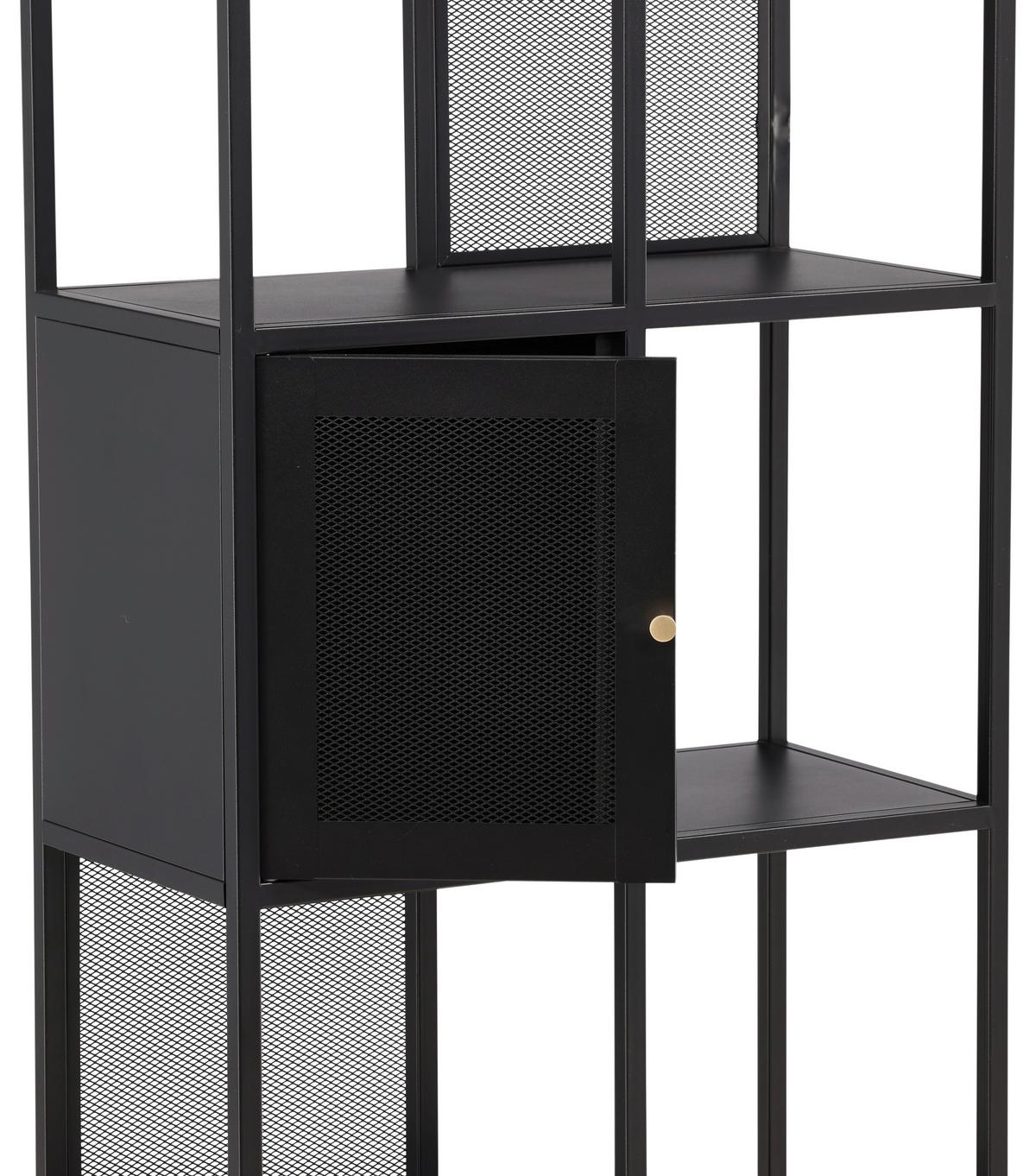 REGAL NETT - Schwarz, Design, Metall (70/180/35cm) - Livetastic