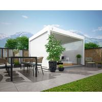 PERGOLA-ROLLO FÜR DELUXE 40CM WEISS - Weiss, Basics, Textil/Metall (400/235/10cm) - Gardenson