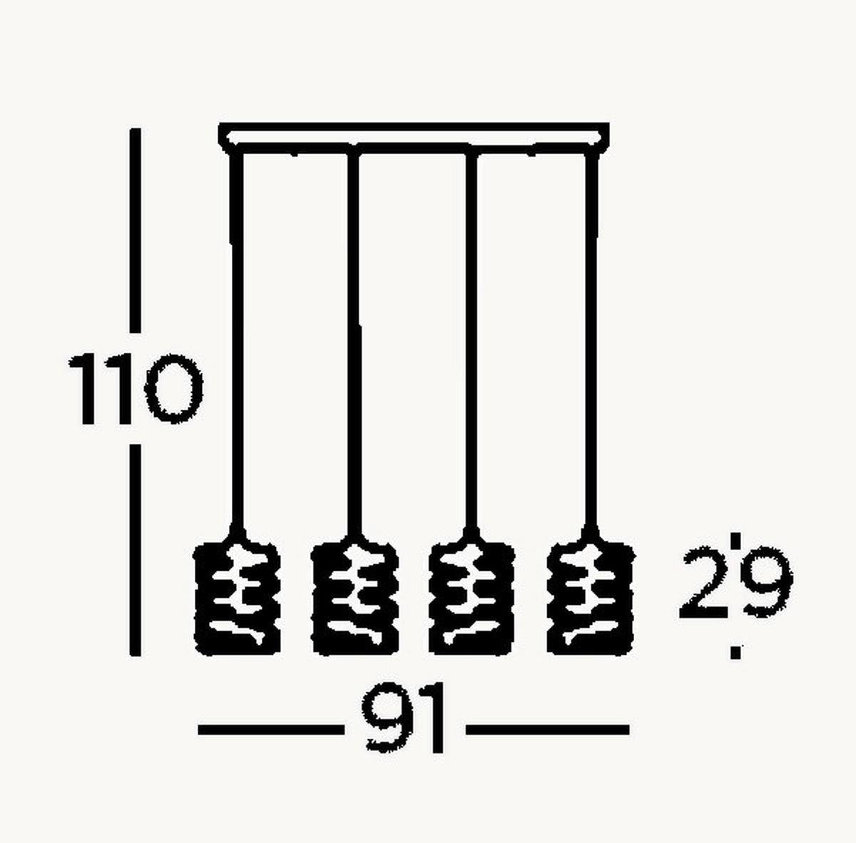 Függőlámpa Spring 85583-4bgo - fekete/aranyszínű, Design, fém (91/110/16cm)