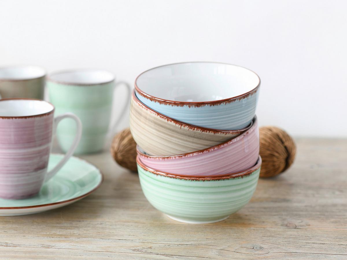 Kombinirani Servis Samba, 16-Delni - roza/modra, Basics, keramika - Creatable