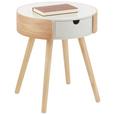 Beistelltisch aus Kiefer Teilmassiv - Grau/Kieferfarben, MODERN, Holz/Holzwerkstoff (41/46cm) - Modern Living Beistelltisch aus Kiefer Teilmassiv - Grau/Kieferfarben, MODERN, Holz/Holzwerkstoff (41/46cm) - Modern Living