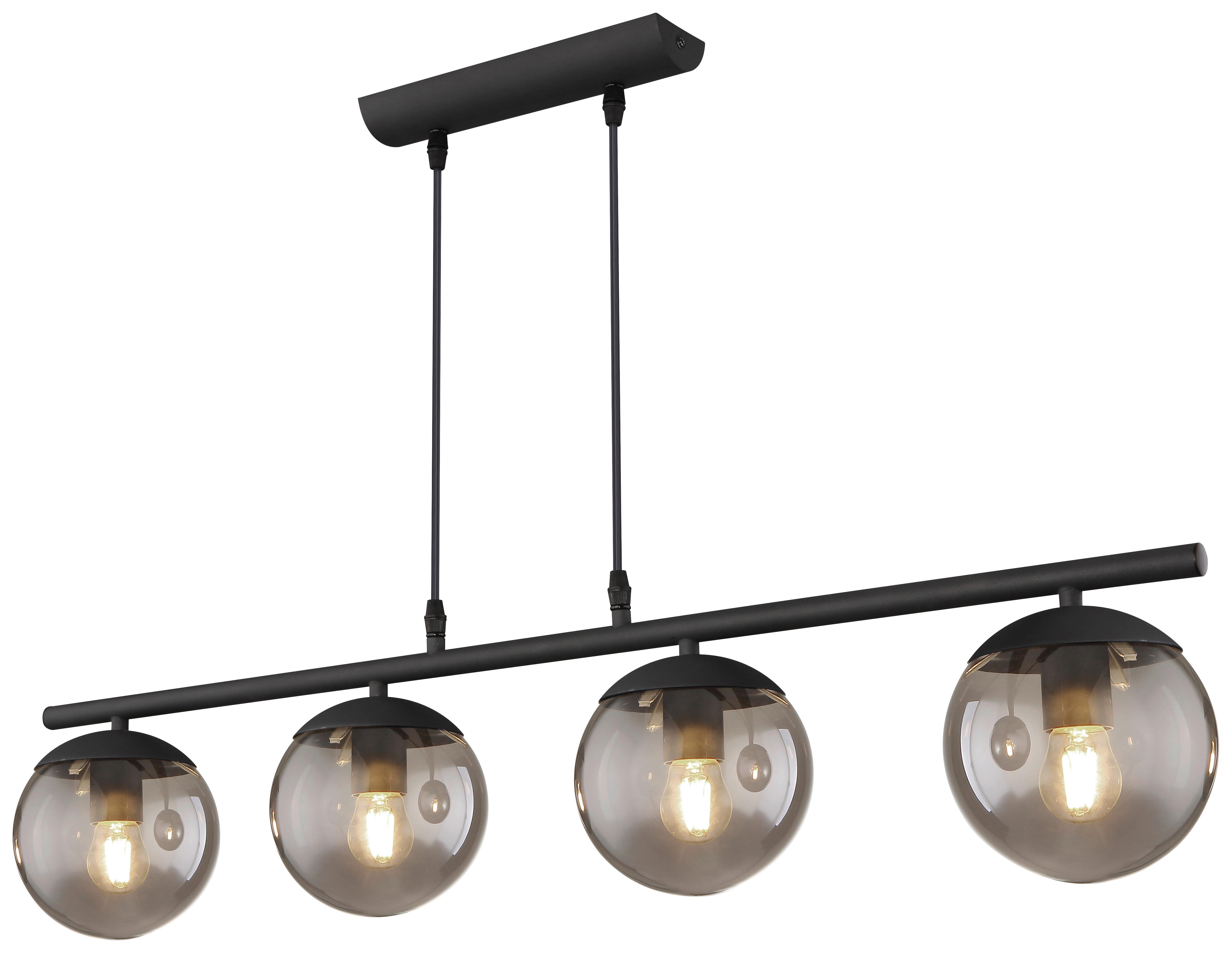 LAMPA WISZĄCA AIGEN - czarny, Design, metal/szkło (90/15/120cm) - Novel