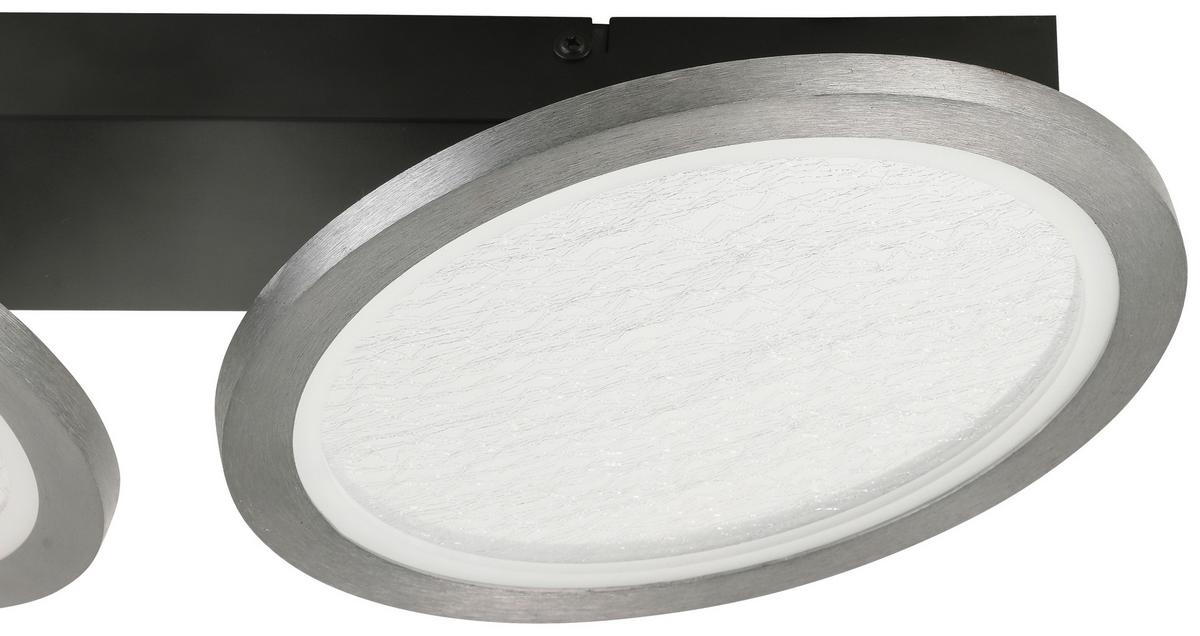 plafonnier LED max. 22,8 Watt - Graphitfarben/Schwarz, Modern, Kunststoff/Metall (51/25/8,1cm) - Modern Living